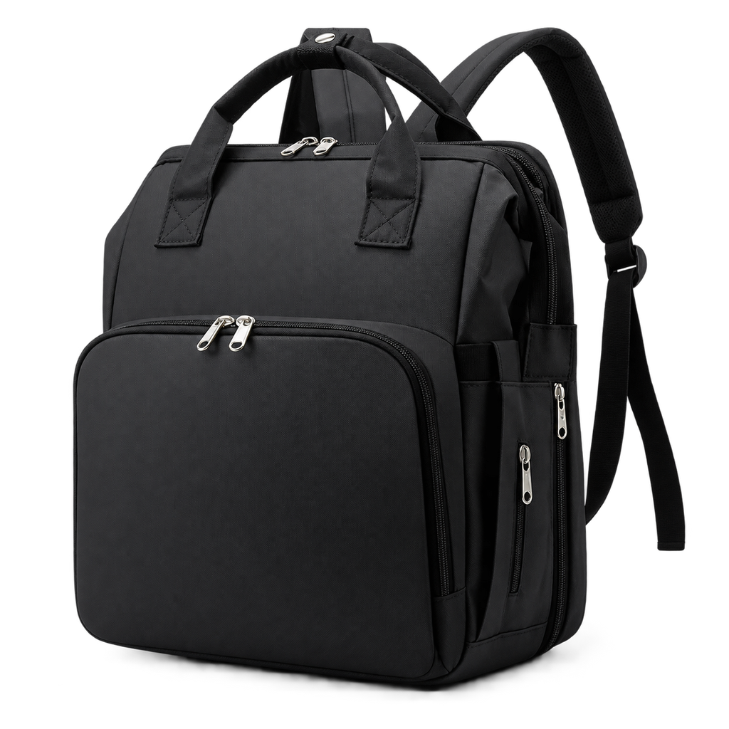 Le Signature, sac à langer avec matelas à langer intégré Vadrouille, coloris noir