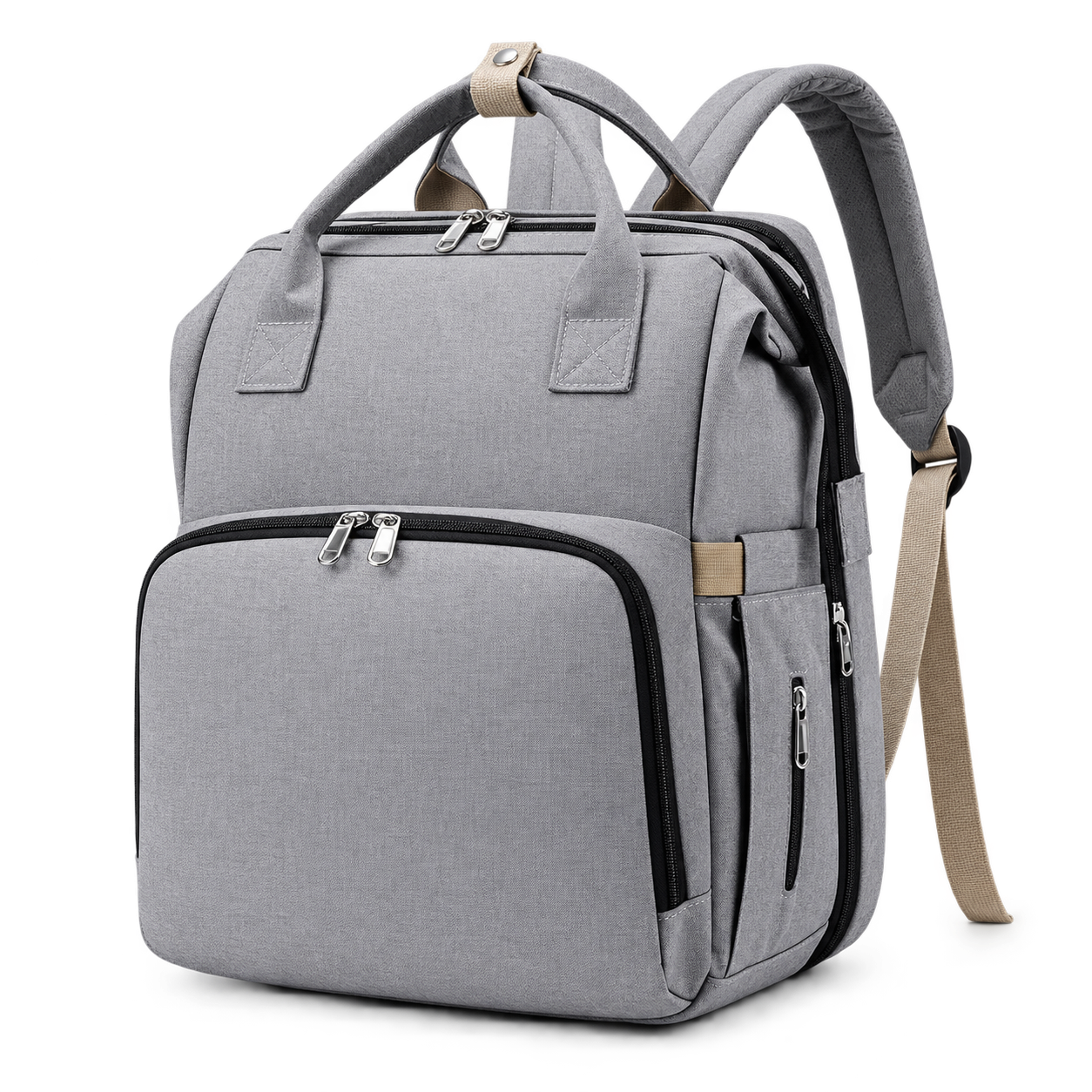 Le Signature, sac à langer avec matelas à langer intégré Vadrouille, coloris gris